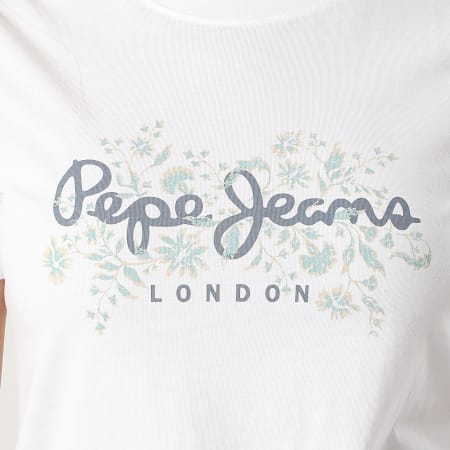 Pepe Jeans - Tee Shirt Femme Bero PL5000049 Blanc
