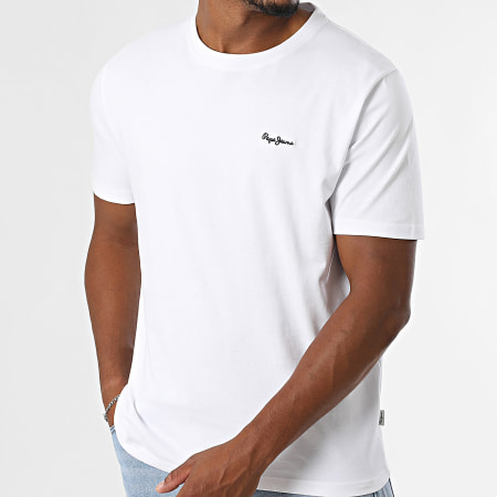 Pepe Jeans - Tee Shirt Contrast Connor PM509741 Blanc
