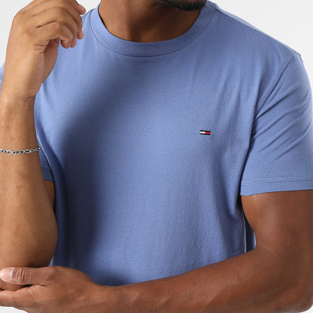 Tommy Jeans - Lot De 2 Tee Shirts Jersey 0687 Blanc Bleu Indigo