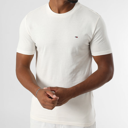 Tommy Jeans - Lot De 2 Tee Shirts Jersey 0687 Blanc Bleu Indigo