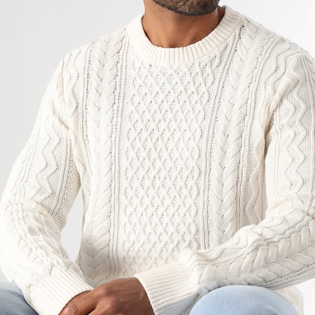 Tommy Jeans - Insignia Cable Sweater 2101 Crudo