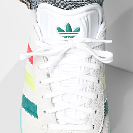 adidas gazelle silver green womens Adidas Gazelle Nick and Charlie Leaves Custom Trainers