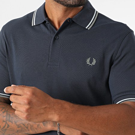 Fred Perry - Polo Manches Courtes Twin Tipped MM3600 Bleu Marine