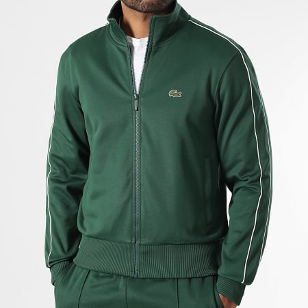Lacoste - Cocodrilo Logotipo Bordado Cremallera Chaqueta Regular Fit Verde