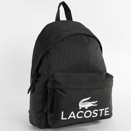 Lacoste - Zaino con stampa logo coccodrillo nero