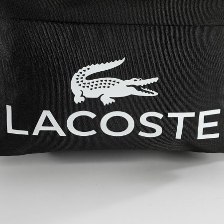 Lacoste - Zaino con stampa logo coccodrillo nero