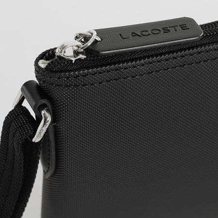 Lacoste - Bolso de mano Mujer Logo Bordado Cocodrilo Negro