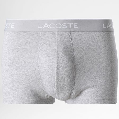 Lacoste - Set van 5 klassieke zwart-witte heidegrijze boxershorts