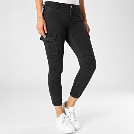 Only - Missouri Pantalones Skinny Cargo Mujer Negro
