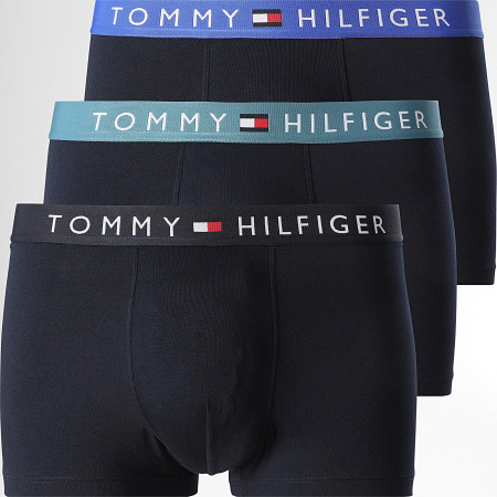 Tommy Hilfiger - Lot De 3 Boxers 3181 Bleu Marine Bleu Roi Bleu Clair