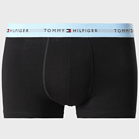 Tommy Hilfiger - Lot De 3 Boxers 2763 Noir Rouge Bordeaux Bleu Clair