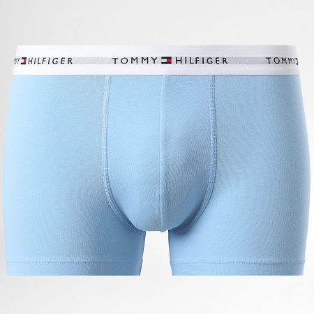 Tommy Hilfiger - Lot De 3 Boxers Trunk 2761 Bleu Clair Bleu Marine Vert Foncé