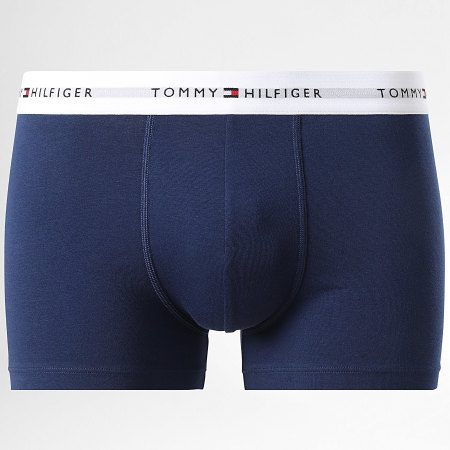 Tommy Hilfiger - Lot De 3 Boxers Trunk 2761 Bleu Clair Bleu Marine Vert Foncé