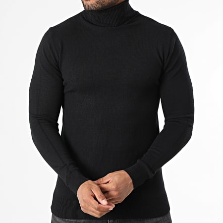 KZR - Pull Col Roulé 053 Noir