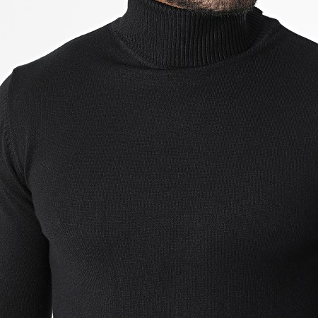 KZR - Pull Col Roulé 053 Noir
