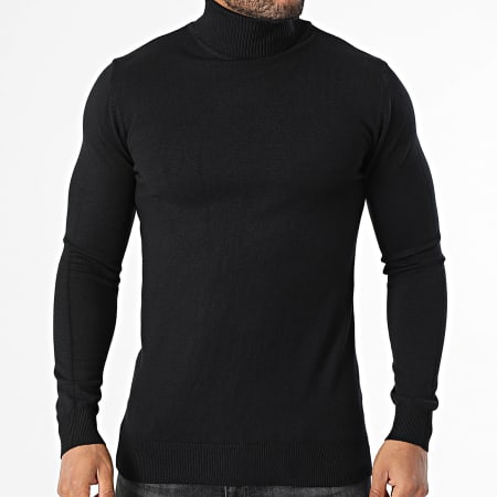 KZR - Pull Col Roulé 053 Noir