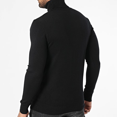 KZR - Pull Col Roulé 053 Noir