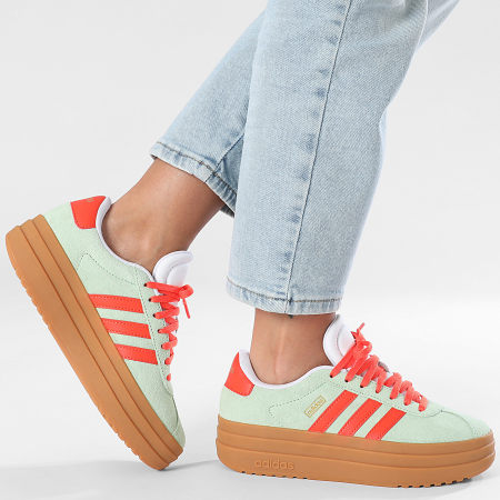 Adidas Sportswear - Baskets Femme VL Court Bold J JQ4557 Semi Green Spark Semi Impact Orange Footwear White