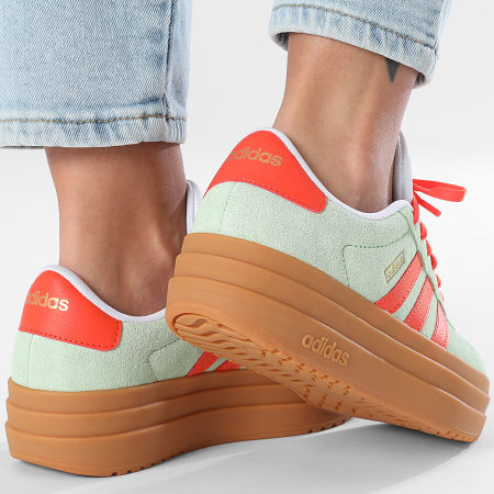 Adidas Sportswear - Baskets Femme VL Court Bold J JQ4557 Semi Green Spark Semi Impact Orange Footwear White