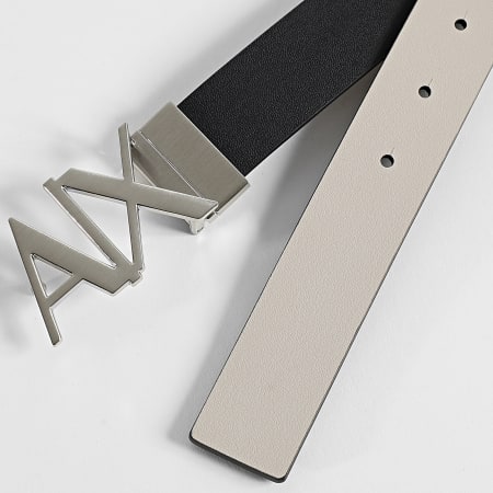 Armani Exchange - Cinturón Reversible 951017 CC505 Negro Beige Claro