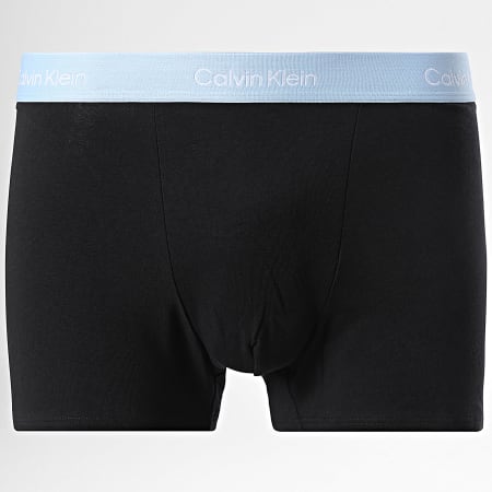 Calvin Klein - Juego de 5 Boxers Relaxed Fit NB4437 Negro Rosa Verde Oscuro Verde Claro Azul Claro Rojo