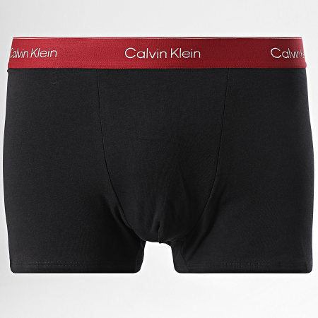 Calvin Klein - Juego de 5 Boxers Relaxed Fit NB4437 Negro Rosa Verde Oscuro Verde Claro Azul Claro Rojo