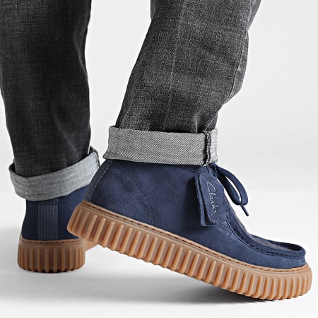 Clarks - Torhill Hi Navy Combi shoes