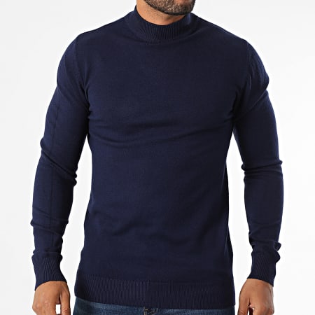 KZR - Pull Col Cheminée 076 Bleu Marine