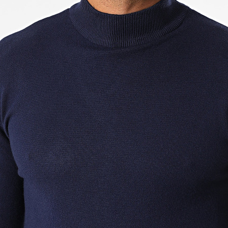 KZR - Pull Col Cheminée 076 Bleu Marine