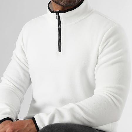 LBO - Fleece Sweat met rits 0001 Wit