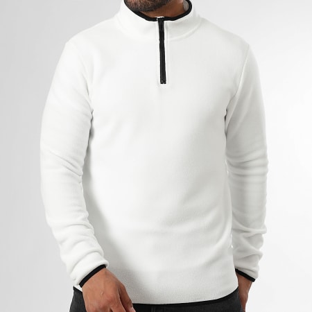 LBO - Fleece Sweat met rits 0001 Wit
