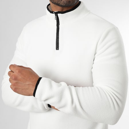 LBO - Fleece Sweat met rits 0001 Wit