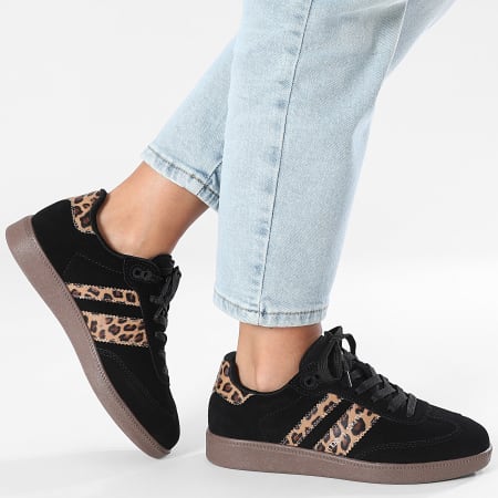 Teddy Smith - Sneakers Mujer 120233 Nero Leopard
