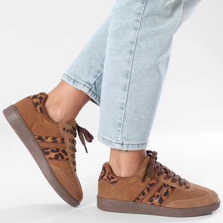 Teddy Smith - Sneakers Femme 120233 Camel Leopard
