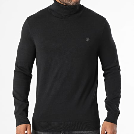 Timberland - A2845 Jersey negro con cuello vuelto