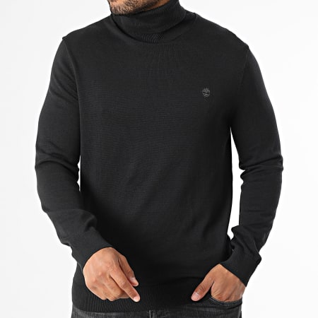 Timberland - A2845 Jersey negro con cuello vuelto