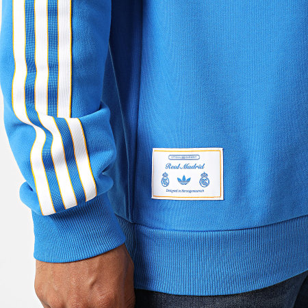 Adidas Originals - Sweat Crewneck A Bandes Real Madrid Icon JN3066 Bleu Roi