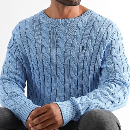 Polo Ralph Lauren - Pull Original Player Bleu Clair Chiné
