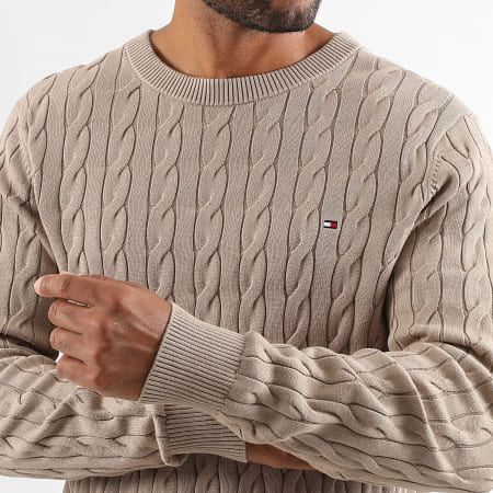 Tommy Hilfiger - Pull Classic Cable 3132 Beige Foncé