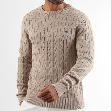 Tommy Hilfiger - Pull Classic Cable 3132 Beige Foncé