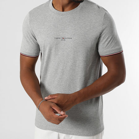 Tommy Hilfiger - Tee Shirt Logo 2584 Gris Chiné