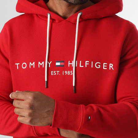 Tommy Hilfiger - Sweat Capuche Tommy Logo 1599 Rouge