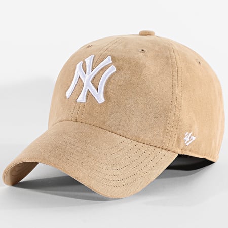 '47 Brand - Casquette Suédine New York Yankees Clean Up UItra Basic ULTBS17USS Beige