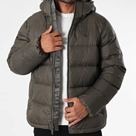 Calvin Klein - Doudoune Capuche RC518 Gris Anthracite