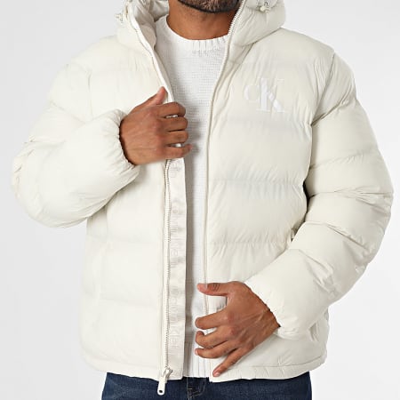 Calvin Klein - Doudoune Capuche Zippée RD528 Beige Clair