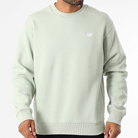 New Balance - Sweat Crewneck Relaxed Fit MT41510 Vert Clair