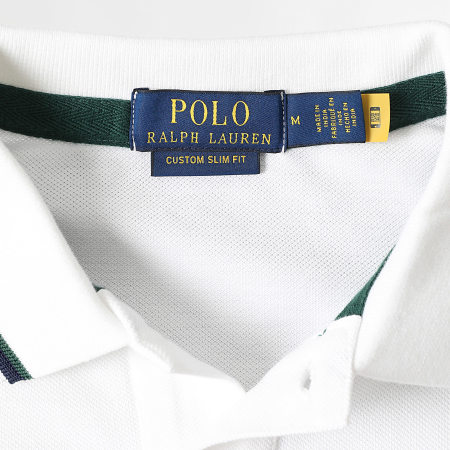Polo Ralph Lauren - Polo Manches Courtes Slim Fit Big Player Blanc