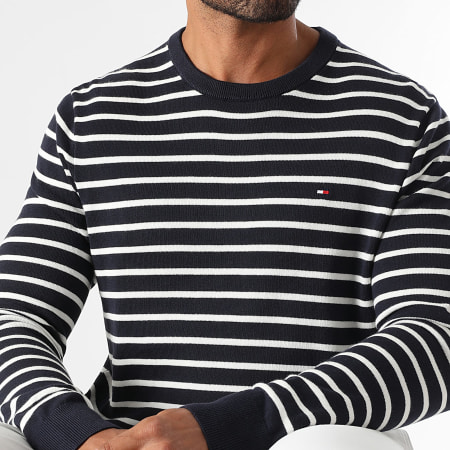 Tommy Hilfiger - Pull A Rayures Essential 9999 Bleu Marine