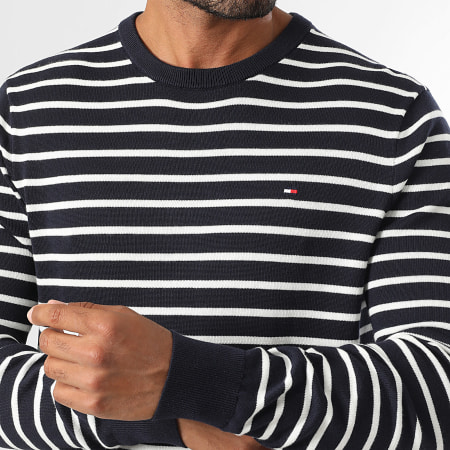 Tommy Hilfiger - Pull A Rayures Essential 9999 Bleu Marine