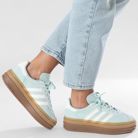 Sneakers Femme Gazelle Bold W JS3902 Ash Green Off White Gum